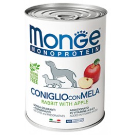 Monge Dog Monoprotein Fruits консервы для собак паштет из кролика с яблоком 400г